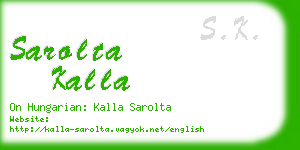 sarolta kalla business card